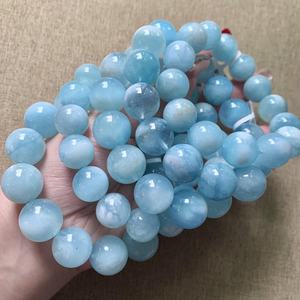 Bracelet en aquamarine bleu ciel naturel, bijou en cristal bleu apaisant, cadeau spirituel pour elle, style minimaliste - Product Image 1