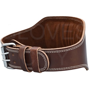 Cinturón de Levantamiento de Pesas de Cuero Genuino de Vaca Marrón de Alta Calidad, Logotipo Personalizado, Protección Profesional, Ajustable, Recto, Deportivo - Product Image 3