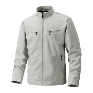 Vestes softshell personnalisées pour hommes, style streetwear décontracté, manches longues, col montant, coupe-vent, vêtements d'hiver, vestes de randonnée en plein air - Product Image 1