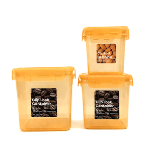 Ensemble de 3 contenants de stockage alimentaire empilables, hermétiques, anti-fuites, en silicone, sans BPA, compatibles lave-vaisselle, avec fermeture à clip - Product Image 1