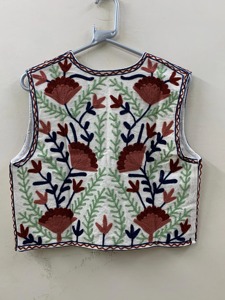 Chaleco de Algodón Bordado Estilo Prairie Chic con Estampado Floral, Cuello Redondo, Sin Mangas, para Mujer, Ropa de Primavera - Product Image 3