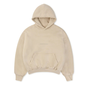 Sweats à capuche pour hommes 100% coton épais 500gsm polaire poids lourd pull sweats hiver fermeture éclair surdimensionnée impression personnalisée teint uni - Product Image 4