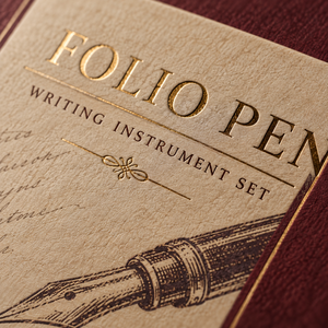 Juego de Instrumentos de Escritura FOLIO Personalizado, Caja de Empaque Magnética Estilo Libro - Product Image 3