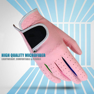 Gants de golf pour enfants, jeunes, juniors, tout-petits, garçons et filles, en microfibre synthétique, pour main droite, lot économique en rose - Product Image 2