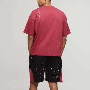 Ensemble court d'été pour homme en coton 100% avec logo brodé personnalisé - Product Image 4