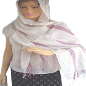 Elegante Bufanda a Rayas con Lurex / Bufanda de Viscosa a Rayas para Mujer, Accesorio de Moda Ligero y Brillante para Uso Casual y Fiestas - Product Image 2