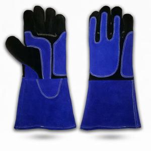 Gants de sécurité d'extérieur respirants et résistants à la chaleur de qualité supérieure en cuir de vachette pleine fleur, longueur coude, pour usage professionnel - Product Image 1