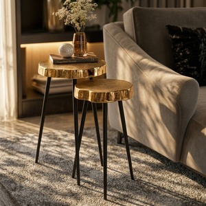 Daily Favorite Modern Round Nesting <b>Coffee</b> <b>Tables</b> <b>Legs</b> Living Room Furniture Decorative Design - Product Image 4