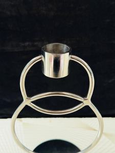 Porte-bougie en métal fait main, support à bougie en fer poli, pot décoratif pour bougie, pour la décoration de la maison et de mariage - Product Image 2