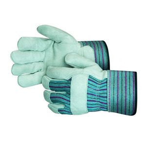 Gants de travail canadiens en cuir de vachette pleine fleur, robustes, pour la protection industrielle, protection contre la chaleur pour les mains et les bras - Product Image 4
