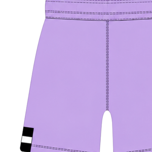Shorts de rugby noirs lavande à taille élastique avec cordon de serrage, uniforme d'équipe rayé, personnalisable, respirant, pour l'entraînement et la performance sportive - Product Image 4