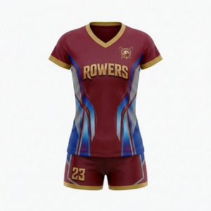 Customizable Volleyball Uniform <b>Sets</b> Sublimated Graphics UV Resistant Colors Wrinkle Free 100% Polyester for Beach Volleyball - Product Image 1