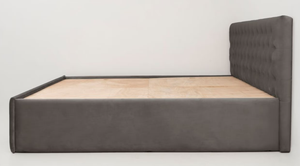 Modern Upholstered <b>Bed</b> Frame <b>Queen</b> <b>Size</b> Soft <b>Bed</b> with Tufted Headboard and Fabric Upholstery Minimalist Design - Product Image 5