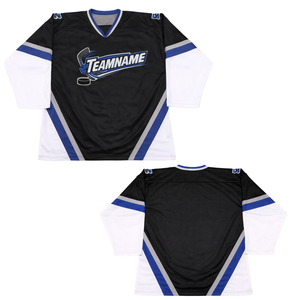 Maillot de hockey sur glace personnalisé |   Style vintage - Ajoutez le nom de votre équipe - Tissu en maille durable 220GSM - Vêtements d'équipe professionnels - Product Image 3