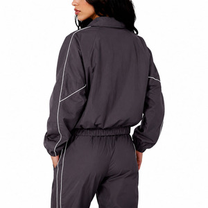 Women's Black Loose Breathable Autumn Windbreaker 2-Piece for Women <b>Lightweight</b> Oversized Plain 100% Nylon <b>Jacket</b> for men USA - Product Image 2