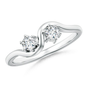 Anillo de Compromiso de Oro Amarillo con Diamantes para Mujer, Corte Brillante, Estilo Moderno, Chapado en Rodio, Oro de 10K, 14K, 18K, Plata 925, 935 - Product Image 4