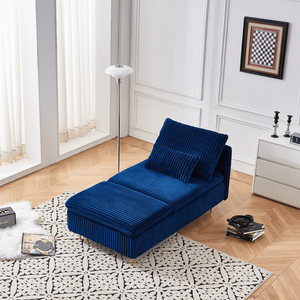 Divano moderno per il tempo libero in velluto a coste per piccoli spazi poltrona per soggiorno dormitorio appartamento studio o Chaise Lounge - Product Image 4