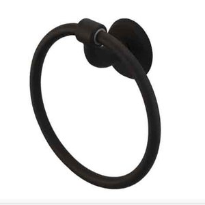 Anillo para Toallas Minimalista de Hierro Fundido Negro para Montar en la Pared, Accesorio de Baño - Product Image 2