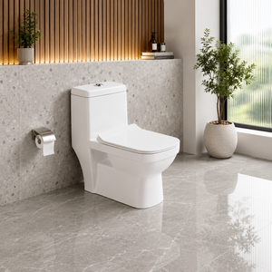 Offre Spéciale – WC Monobloc Moderne en Céramique <span class=keywords><strong>Contemporaine</strong></span> avec Abattant à Fermeture Douce pour Maison et Hôtel - Product Image 5