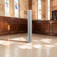Altavoz de Columna de Aluminio Profesional Cotina de 10 W con Certificación EN54-24, Woofer de 3.5 Pulgadas, Pasivo, con Graves Mejorados, Resistente al Agua, Alimentado por Corriente Alterna