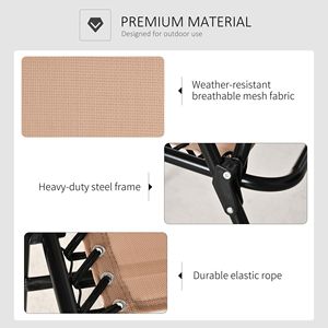 Silla Plegable para Patio con Logotipo Personalizado, Silla Portátil de Material Oxford Beige para Acampar, Piscina, Playa, Jardín, Terraza, Gimnasio - Product Image 5