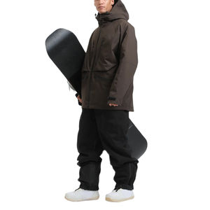 ชุดสกีฤดูหนาวคุณภาพสูงสำหรับผู้ชายไซส์ใหญ่ เสื้อกันลมระบายอากาศได้ดี กันน้ำ กันลม แจ็คเก็ตสโนว์บอร์ดมีฮู้ด นุ่ม อุ่นสบาย - Product Image 5