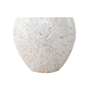 Jarrón de Nácar Estilo Costero Hecho a Mano, Adorno Decorativo de Vietnam - Product Image 4