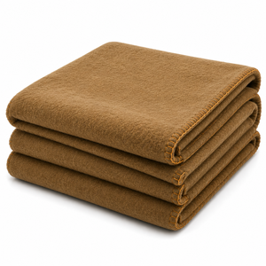 Feenix Heavy Duty <b>Large</b> Size Olive Drab Warm Camping Outdoor Emergency Blankets Fire Retardant Patrol Wool Green Blanket - Product Image 3