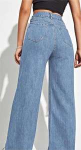 Pantalones Vaqueros de Corte Recto para Mujer, Pantalones de Mezclilla Clásicos para Uso Casual y a la Moda - Product Image 2