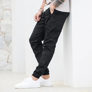 Pantalon cargo ample personnalisé avec grandes poches pour homme en denim élasthanne/coton lavé, écologique, hiver/automne/été - Product Image 2