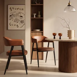 SILLA DE COMEDOR SINTERIOR VINTAGE TAN PRESLEY CARVER - Product Image 1