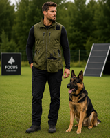 Gilet d'entraînement pour chien K9 personnalisé, durable, en softshell, imperméable, coupe-vent, respirant, réversible, écologique, multifonctionnel, unisexe
