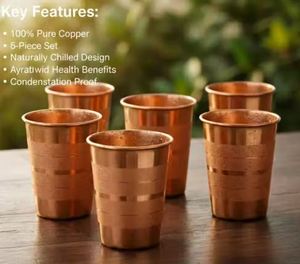 Smart Design Premium Quality Contemporary <b>Copper</b> Glass Tumbler Lightweight Drinking <b>Cup</b> for Business Gifts-Good Gifts Brand Bulk - Product Image 6