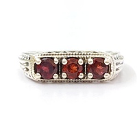 Cincin Perak Sterling 925 Berkualitas Tinggi Batu Garnet Merah Alami Desain Cluster Romantis Lucu Bentuk Kotak untuk Pesta Pernikahan