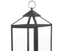Farol Moderno de Metal y Vidrio Rústico con Acabado Negro Mate, Faroles de Metal para Velas, Decoración del Hogar para Exteriores, Hechos a Mano - Product Image 3