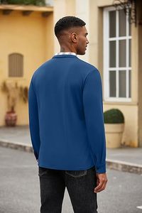 เสื้อโปโลขายดี ผ้าคุณภาพเยี่ยม มีกระเป๋าหน้า แขนยาว - Product Image 4