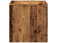Ensemble de tables basses cubiques rustiques modernes en bois massif avec tables d'appoint gigognes, design en blocs de bois naturel, fonctions de rangement, poignées métalliques