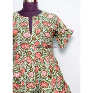 Vestidos Mini de Verano Elegantes y Casuales para Mujer, 100% Algodón, Estilo Vintage, con Mangas Estampadas, para Adolescentes, Fiestas, Noche, Estilo Bohemio - Product Image 2