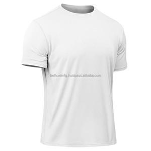 T-shirts vierges de couleur unie de style basique OEM, T-shirt à manches courtes et en coton épais pour hommes avec logo personnalisé - Product Image 5