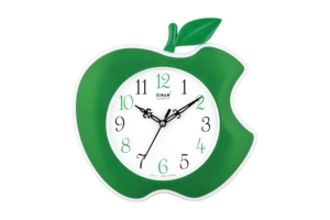 Creative Apple <b>Design</b> <b>Wall</b> <b>Clock</b> - Colorful Fruit Series Analog Hanging <b>Clock</b> for Home Decor - Made in India - Product Image 2