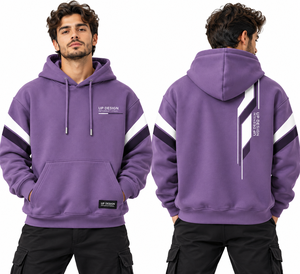 Sudadera con Capucha Personalizada con Gráficos Morados, Sudadera de Moda Urbana, Sudadera con Estampado Unisex, Ropa Casual de Moda, Suministro de Fábrica OEM - Product Image 4