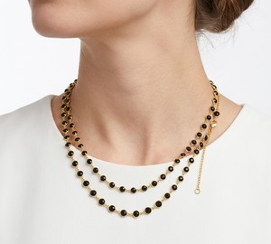Collier en argent sterling 925 plaqué or, pierre précieuse onyx noir, fait main, pour fournisseur en gros - Product Image 1