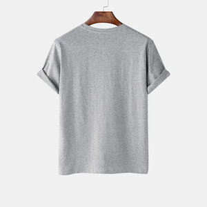 เสื้อยืดคอตตอน 100% หนานุ่ม พิมพ์ลายโลโก้ตามสั่ง สีเทาเข้ม เสื้อยืดซับลิเมชั่นสำหรับผู้ชาย ทรงโอเวอร์ไซส์ พิมพ์ลายเสื้อยืดผู้ชาย - Product Image 2