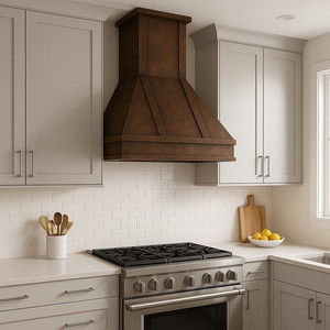 Wholesale Price Rustic copper hood Copper chimney hood Wholesale handmade hood Classical <b>fireplace</b> hood Pure copper range hood - Product Image 3