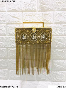 Bolsos de mano de metal hechos a mano de diseñador de noche para damas Elegantes embragues de mujer hechos a mano - Product Image 3