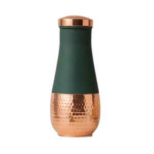 Botella de Agua Moderna de Cobre Puro Martillado con Revestimiento Negro Mate - Portátil, Ayurveda, Salud, Viajes, Compra al por Mayor - Product Image 4
