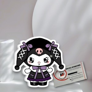 Outils d'extension de cils en acrylique personnalisés, magnétiques, noirs, avec motifs Kuromi Kitty, en forme de tuiles, rectangulaires, ovales, en forme de cœur, carrés, en forme de fleur et en forme de cercle, pour artistes - Product Image 2