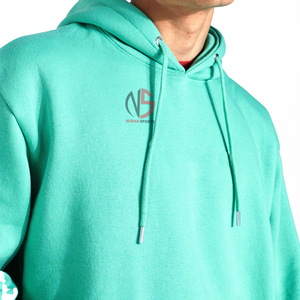 <b>Men's</b> Hooded Fleece Sweatshirt Regular Fit Casual <b>Pullover</b> Pocket Front Logo 100% Cotton Winter Wear OEM Quick Dry Hoodie Nurak - Product Image 3