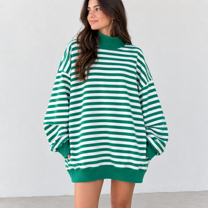 Sweat-shirt à col montant pour femme, respirant, coupe oversize, pull décontracté à manches longues, vêtement de détente, vente en gros - Product Image 6
