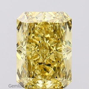 Diamante Cultivado en Laboratorio con Corte Radiante Amarillo Intenso de 3 Quilates, Certificado por IGI, Claridad VS – Diamante Suelto Creado en Laboratorio - Product Image 1